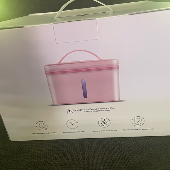 UVC LED smart portable sterilizing box. New in box. Available in pink or blue. - Picture 4 of 4
